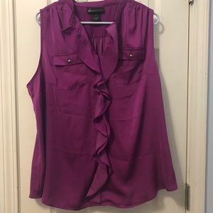 3/$15💥 Lane Bryant Ruffle Front Blouse